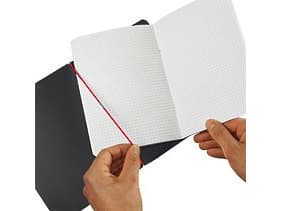 Herlitz 11361599, Sort, A6, 40 ark, 70 g/m², Rute papir