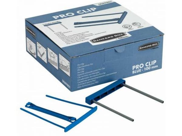 Bankers Box Pro Clip - Trykkfestemekanisme - hvit (en pakke 100)