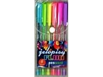 Polsirhurt Fluo gelpenn 6 førsteklasses farger (2012-6)