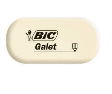 BIC Galet, Gummi, Hvit, 12 stykker