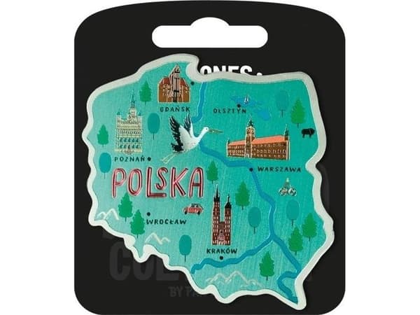 Mr Dragon magnet Polen grön - i love poland A