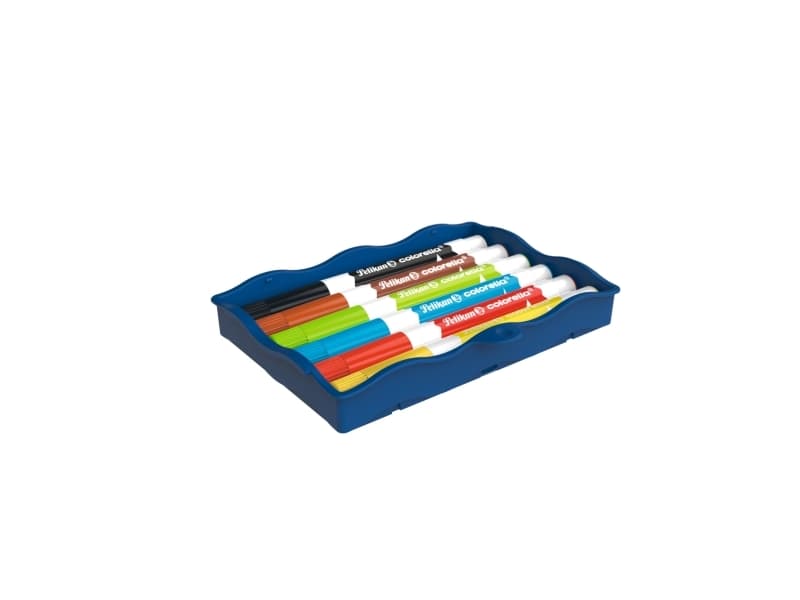 Pelikan Creative Factory Colorella, 6 färger, Svart, Blå, Brun, Grön, Röd, Gul, Rund, Vattenbaserat bläck, Pojke/flicka, 6 styck