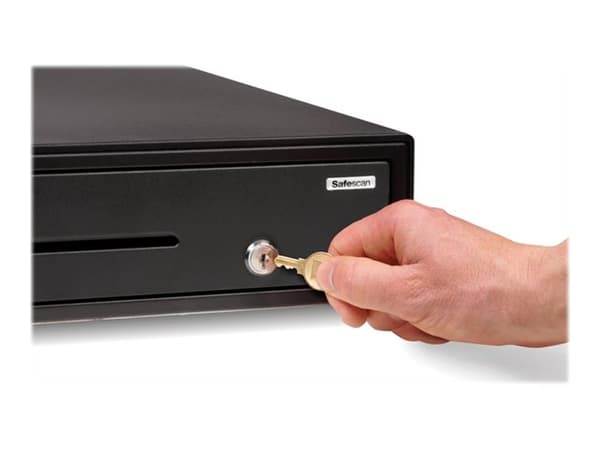 Safescan 132-0448, Manuaalinen ja automaattinen rahalaatikko, Muovi, Terästä, Musta, 12 -24 V