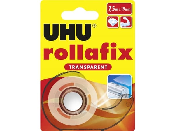UHU rollafix TRANSPARENT 36955 Tape Transparent (L x B) 7.5 m x 19 mm 1 stk