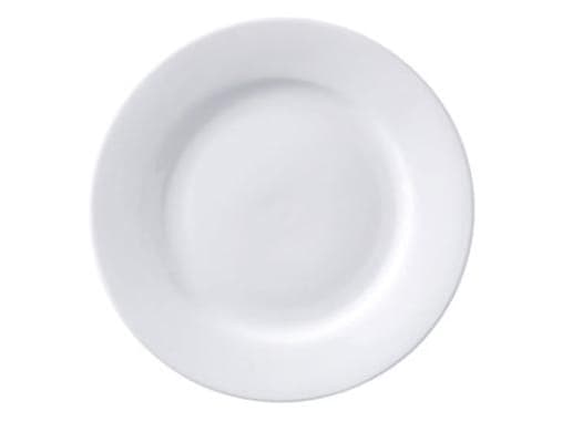 Tallrik SuperWhite Ø23 cm platt med fliken porslin vit,4 st x 6 st/krt