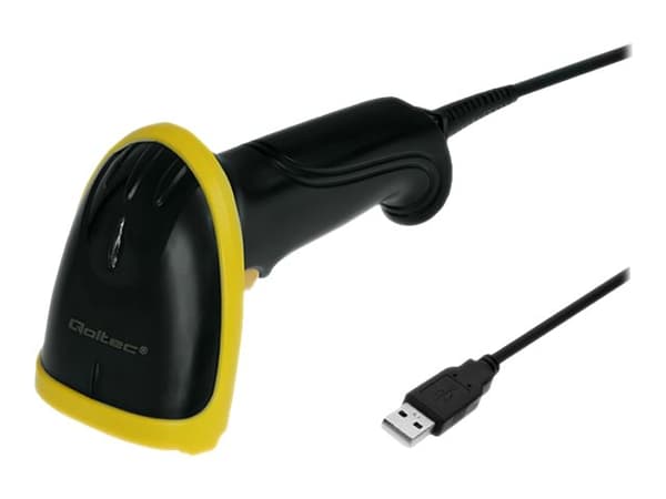 Qoltec - Streckkodsskanner - handhållen - 2D-imager - 300 skanning/sek - avkodad - USB