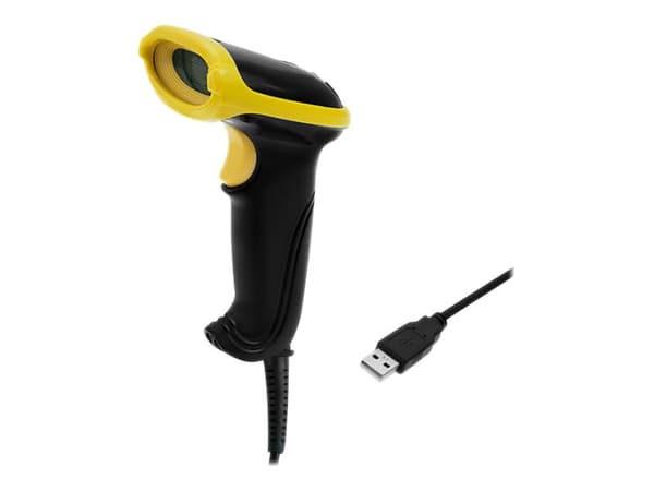 Qoltec - Streckkodsskanner - handhållen - 2D-imager - 300 skanning/sek - avkodad - USB