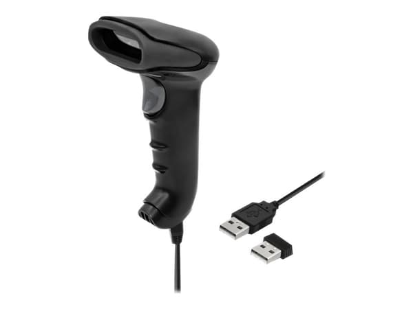 Qoltec - Stregkodescanner - bærbar - 2D imager - 300 skannausta / sekund - afkodet - USB