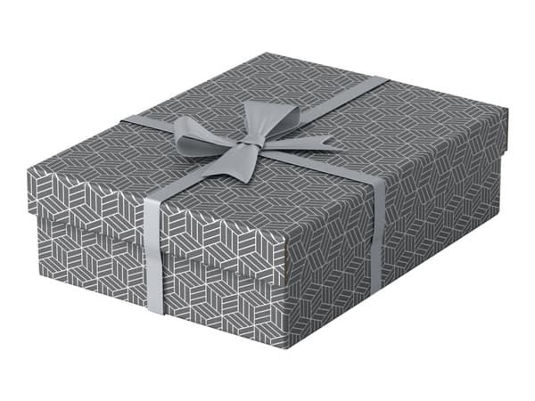 Esselte - Presentkartong - medelstor - 36 cm x 26.5 cm x 10 cm - grå - paket med 3