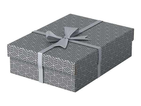 Esselte - Presentkartong - medelstor - 36 cm x 26.5 cm x 10 cm - grå - paket med 3