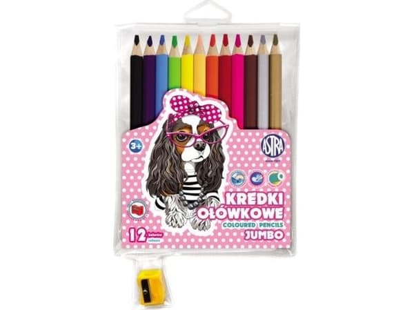 ASTRA art-pap-pennor Pies 12 färger + vässare