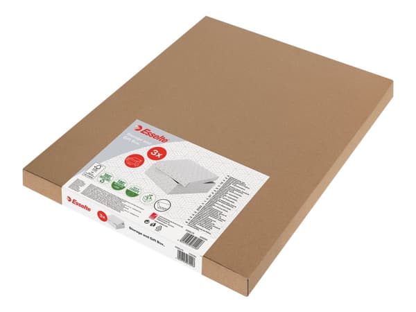 Esselte Cube - Presentkartong - 36.5 cm x 32 cm x 31.5 cm - vit - paket med 3