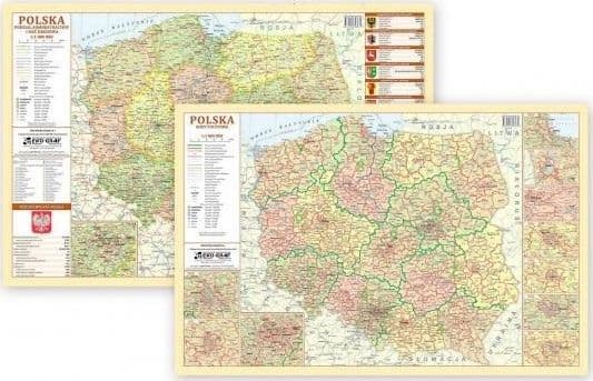 EkoGraf Desk Pad - Adm. och kod karta Polen