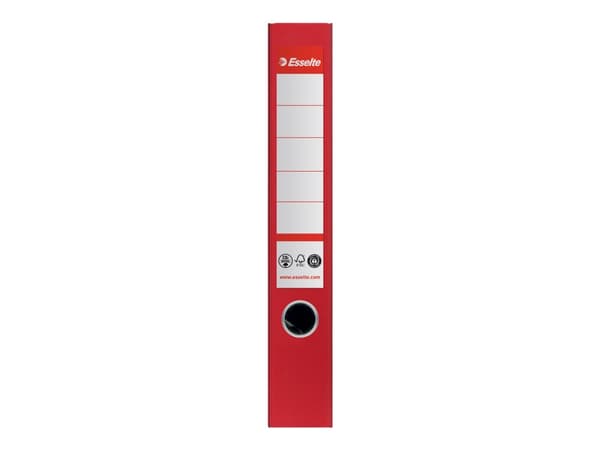 Esselte - Spakbågesfil - ryggbredd: 50 mm - för A4 (210 x 297 mm) - kapacitet: 350 ark - röd