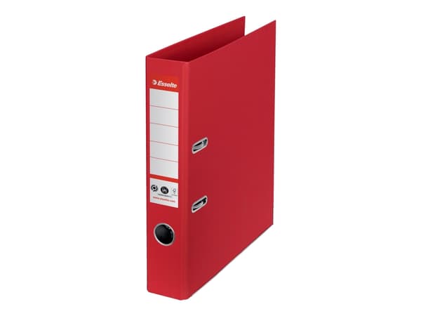 Esselte - Spakbågesfil - ryggbredd: 50 mm - för A4 (210 x 297 mm) - kapacitet: 350 ark - röd