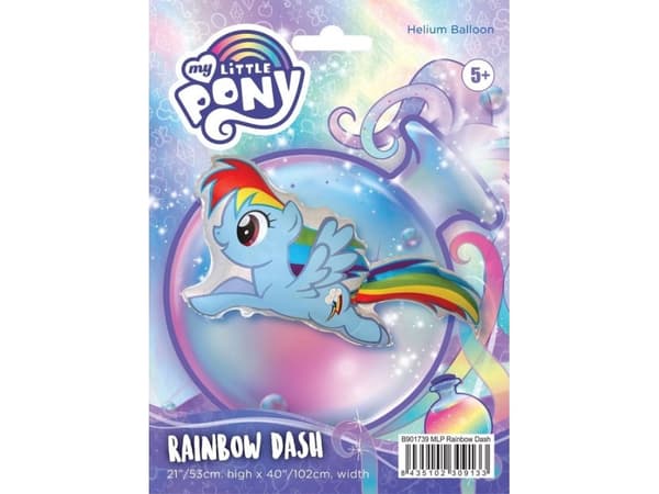 GoDan Foil Balloon 24" FX - Ponnier: Rainbow Dash - 1 stk/pakning