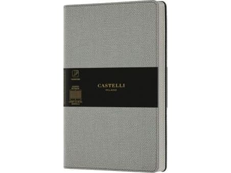 Castelli Notebook 13x21cm Checkered Castelli Harris Oyster Gray