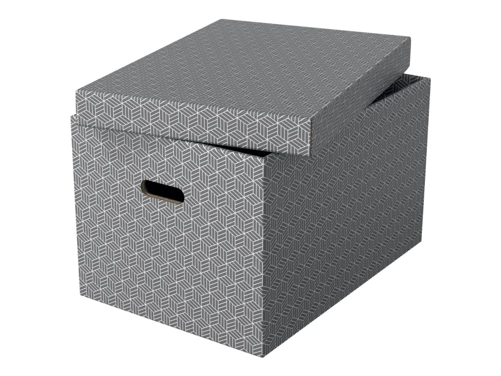 Esselte Home - Förvaringsbox - large - grå (paket om 3)
