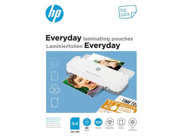 HP 9154, Transparent, Glansigt, DIN A4, 216 mm x 303 mm, 0,08 mm, 220 mm, 307 mm