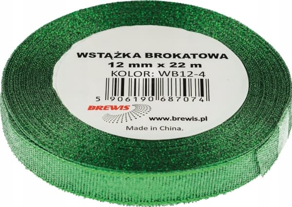 BREWIS Glitter nauha 12mm WB12-4 vihreä