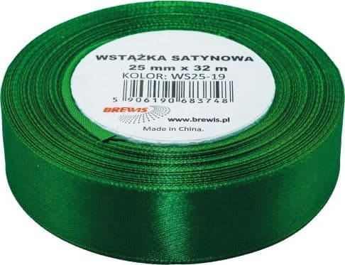BREWIS satengbånd 25mm 32m grønn 19