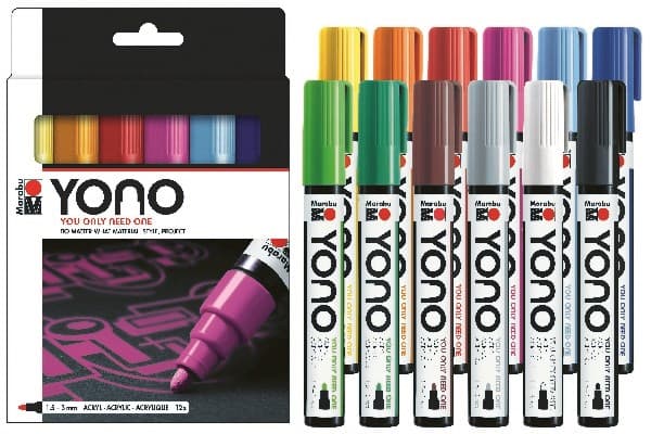 YONO Marker set 12pcs 1,50-3,0mm