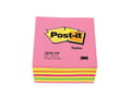 Miniatyrbild 3 av 5: Post-it® Notes kubusblok, neonpink, 76 mm x 76 mm, 450 ark