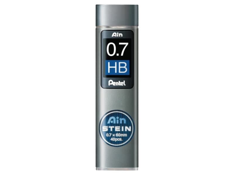Pennskaft Pentel AIN STEIN High polymer, HB, 0,7 mm, etui a 40 st.