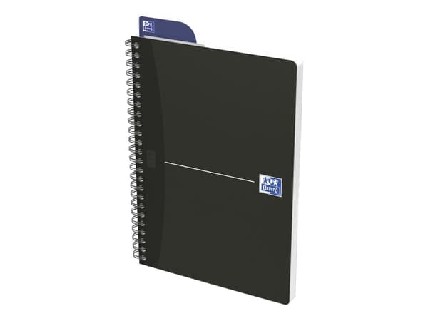 Oxford Office Essentials - Notisbok - spiralbundet - A5 - 90 ark - hvitt papir - linjert - tilgjengelig i ulike farger - kartong