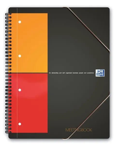 Notesbog, Oxford International Meetingbook, A4, 80 ark, 80 g, kvadreret