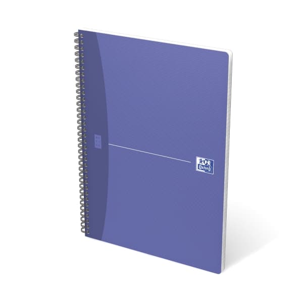 Notesbog, Oxford Office Essentials, A4, linjeret, spiral, 90 ark, 90 g