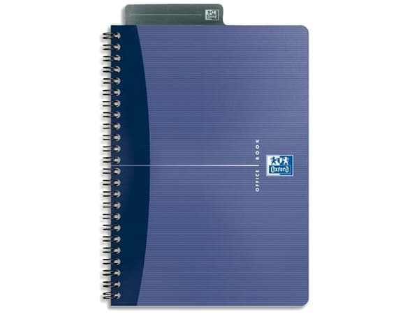 Notesbog, Oxford Office Essentials, A4, linjeret, spiral, 90 ark, 90 g