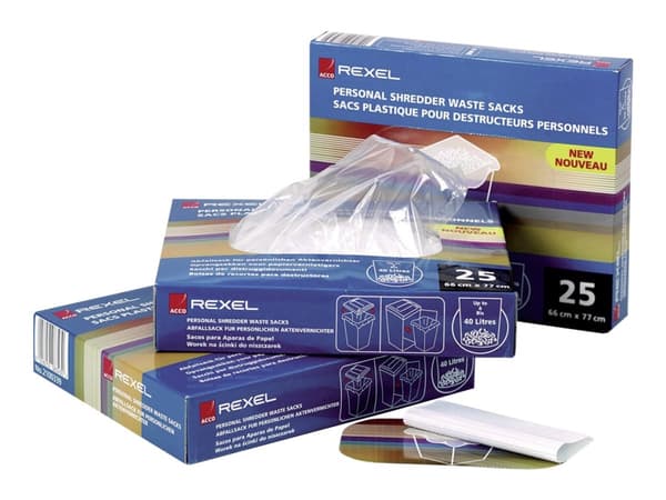 Rexel Shredder Waste Sack - Avfallspose (en pakke 100)