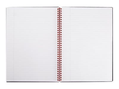 Oxford Black n' Red - Notisbok - spiralbundet - A4 - 70 ark / 140 sider - hvitt papir - linjert - svart - polypropylen (PP)