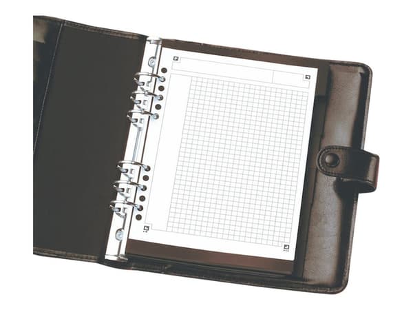 Oxford International A5+ - Notisbok - spiralbundet - 80 ark / 160 sider - hvitt papir - linjert - 12 hull - oransje perm - kartong