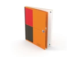 Oxford International NoteBook Connect - Anteckningsblock - trådbunden - B5 - 80 ark / 160 sidor - vitt - linjerad - 2 hål - kartong
