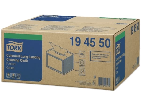 Rengöringsduk Tork W8, grön, förpackning med 40 st.