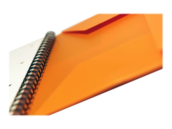 Oxford International Meetingbook A4+ - Notisbok - spiralbundet - 80 ark / 160 sider - hvitt papir - linjert - flerhullet - oransje perm - polypropyle