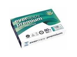 Genbrugspapir, Evercopy Premium A4, 80 g, 5 pakker a 500 ark
