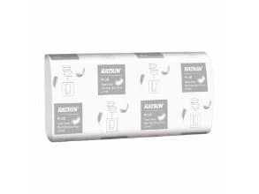 Håndklædeark Katrin Plus NonSto Z-Fold 2-lag L24xB20.6xD8.5cm Nyfiber Hvid Flush,18 pk x 150 stk/krt