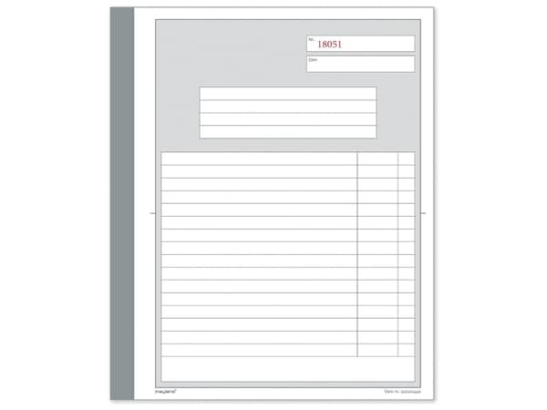 Mayland - Duplikatbok - 50 ark - 148 x 200 mm - dublett - blåpapirkopi - nummerert