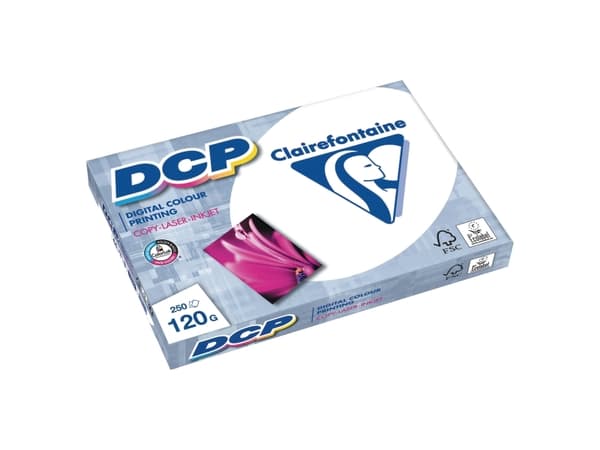 Clairefontaine DCP, Laser-/Mustesuihkutulostus, A3 (297x420 mm), 250 arkkia, 120 g/m², Valkoinen, 128 µm