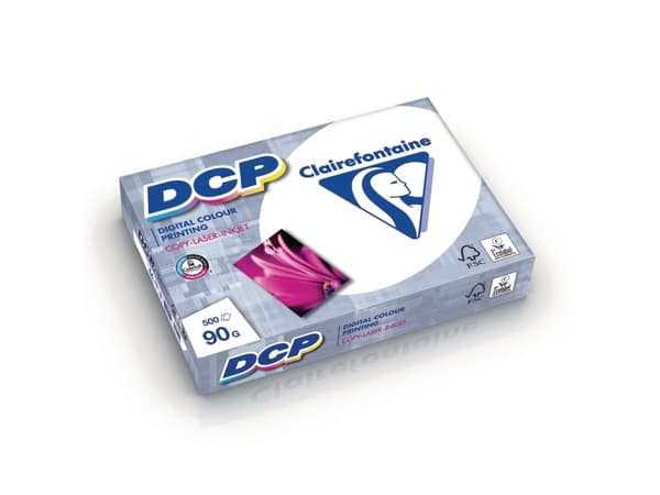 Papir til farveprint Clairefontaine DCP A4 hvid 90g - (500 ark)