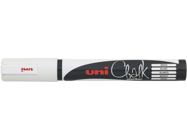 Kridtmarker uni-ball, rund, 2,5 mm, vit