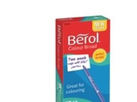 Fiberbläck berol colourbroad, förpackning med 12 sorterade färger