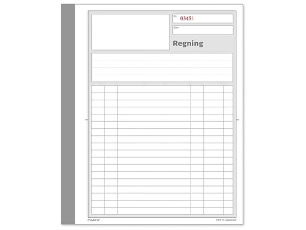 Regningsblok 148x200 mm med 2x50 blade