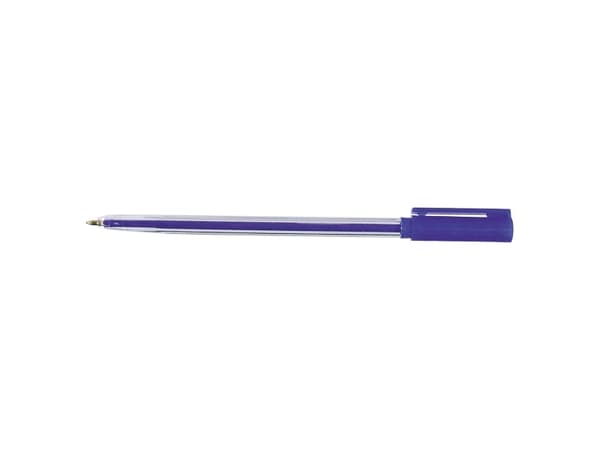 Kuglepen, Micron Crystal, 0,7 mm, medium, blå, pakke a 50 stk