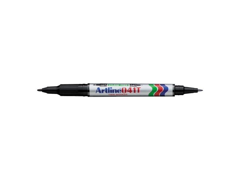 Marker Artline EK041t Twin tip, permanent, sort