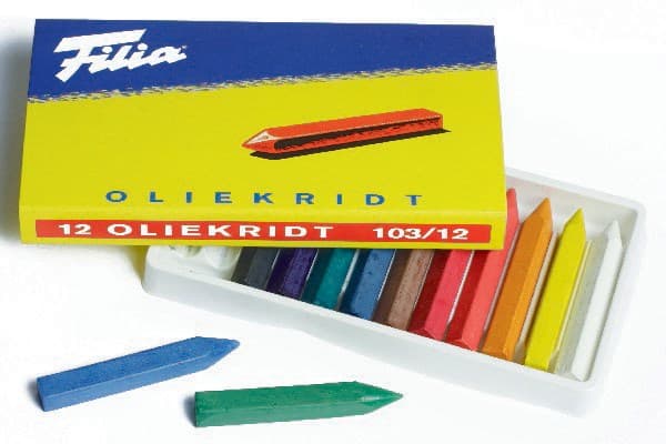 Oljekrita filia med spets box med 12 stycken