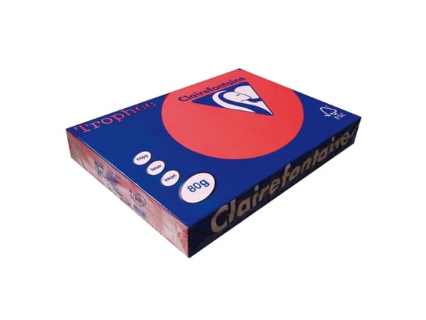 Farvet papir trophée, a3, 80g, röd 8375, pakke a 500 ark